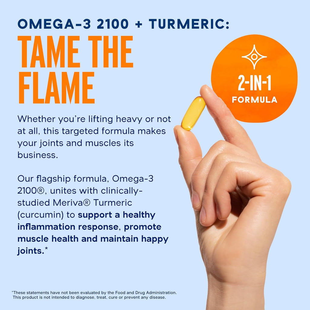 OCEAN BLUE, 2100 Triple Strength Omega-3 Fish Oil with Turmeric $36.99
