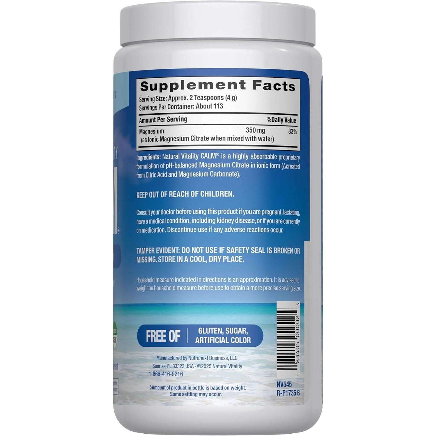 NATURAL VITALITY, CALM 16OZ UNFLAVORED $32.99