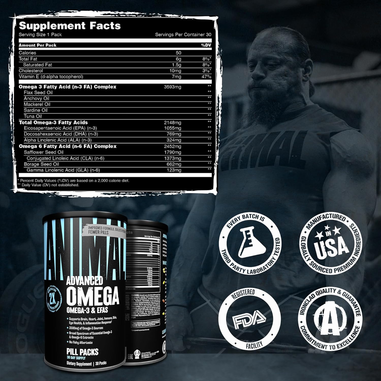 UNIVERSAL NUTRITION, OMEGA 3 UNIVERSAL NUTRITION 30 PACK $34.99