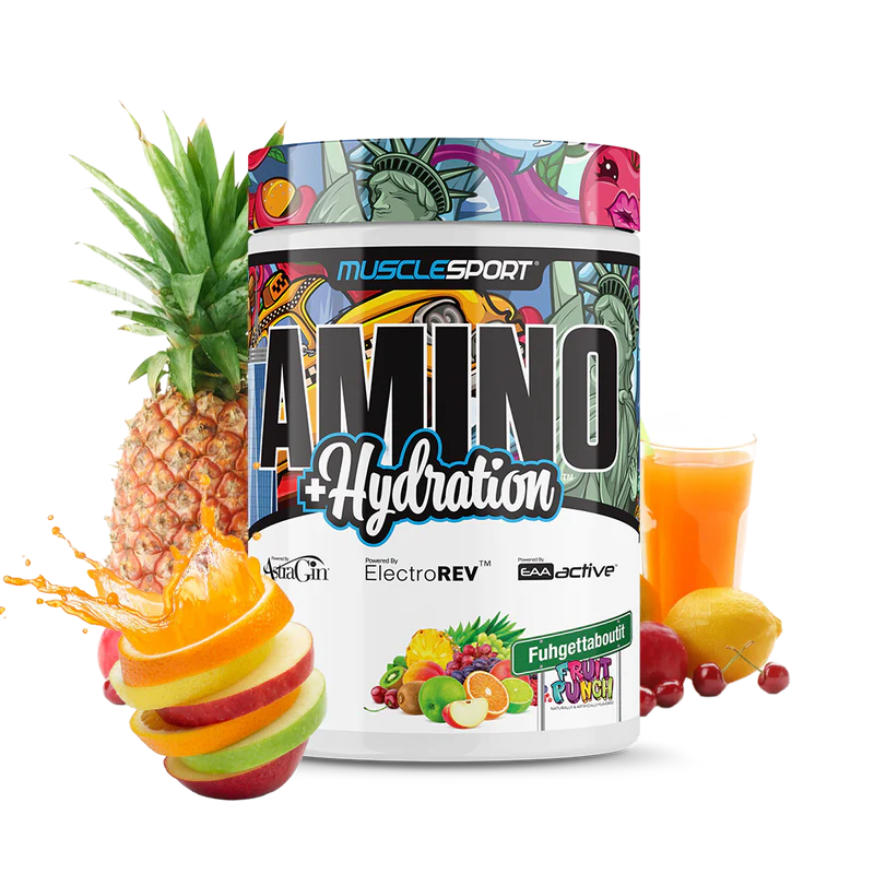 MUSCLE SPORT, AMINO+HYDRATION (BCAA) 300G $26.99