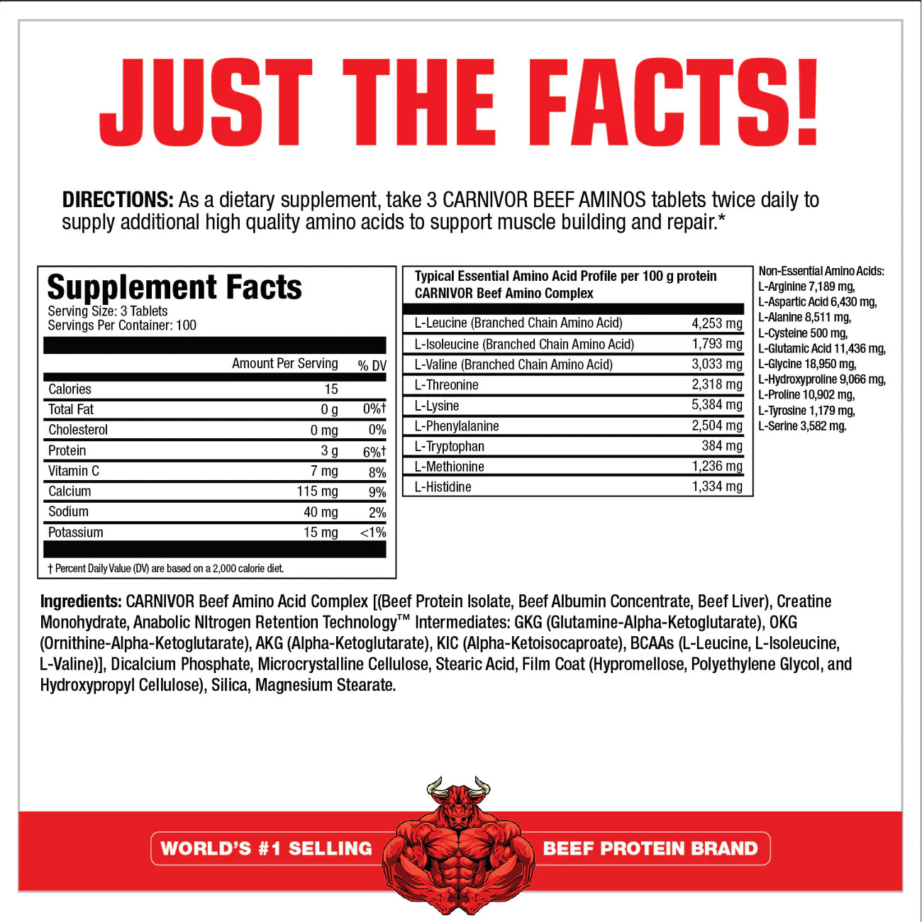 MUSCLEMEDS, CARNIVOR BEEF AMINOS $25.99
