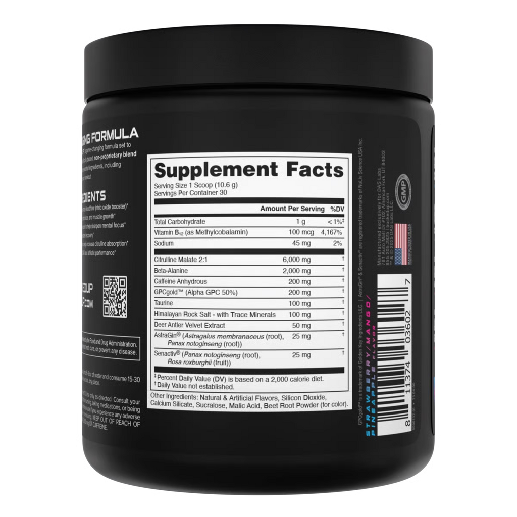 BUCKED UP, PRE-WORKOUT 30 SERVINGS $39.99