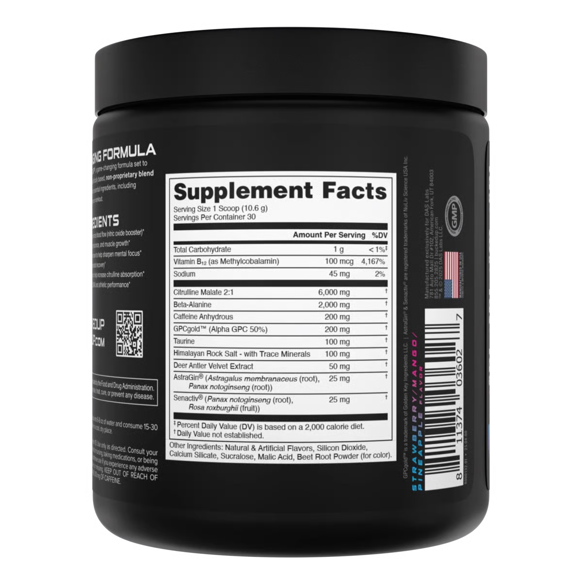 BUCKED UP, PRE-WORKOUT 30 SERVINGS $39.99