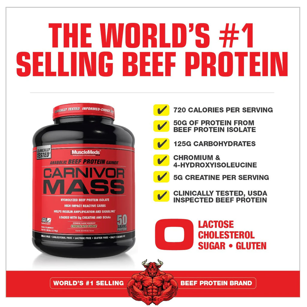MUSCLEMEDS, CARNIVOR MASS 5.56LBS $49.99