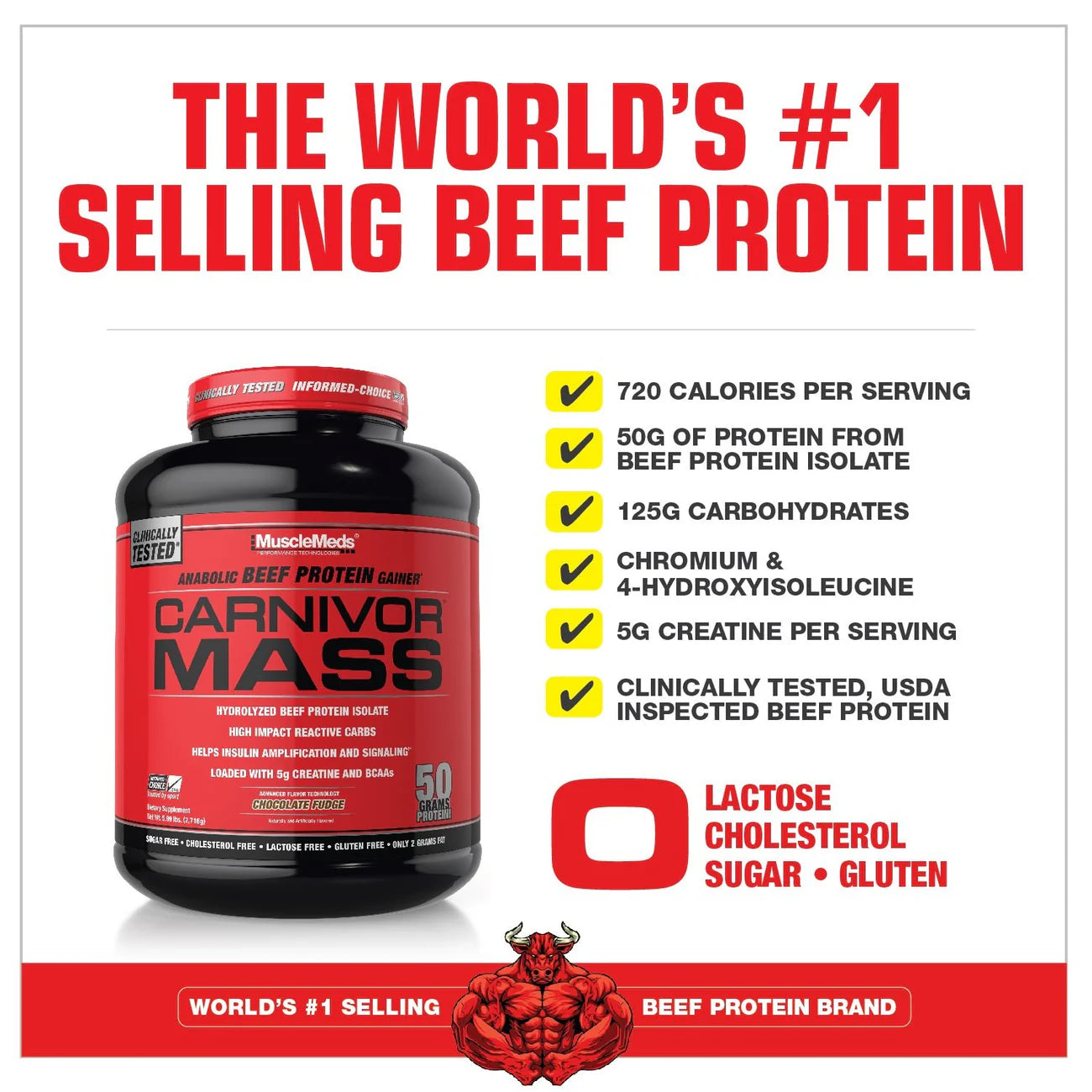 MUSCLEMEDS, CARNIVOR MASS 5.56LBS $49.99