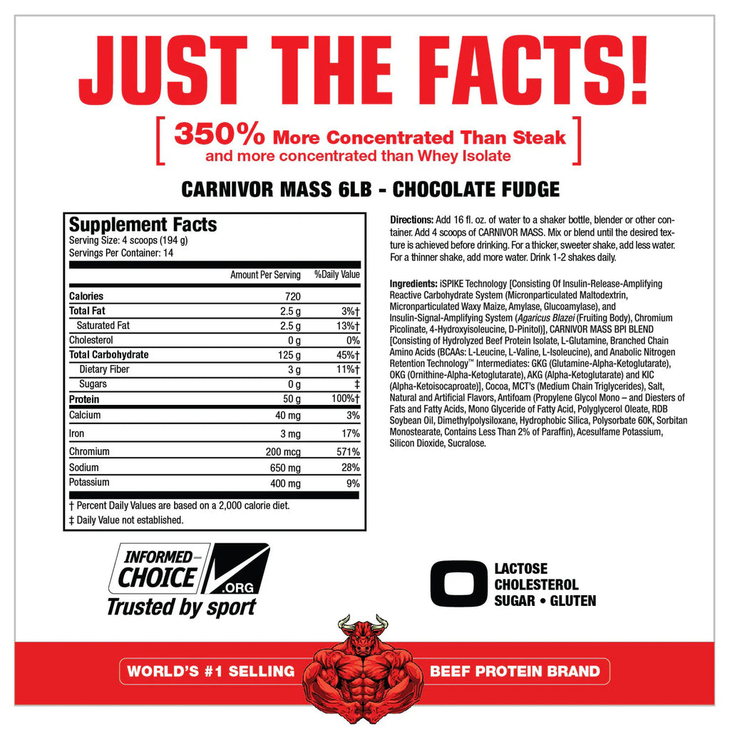 MUSCLEMEDS, CARNIVOR MASS 5.56LBS $49.99