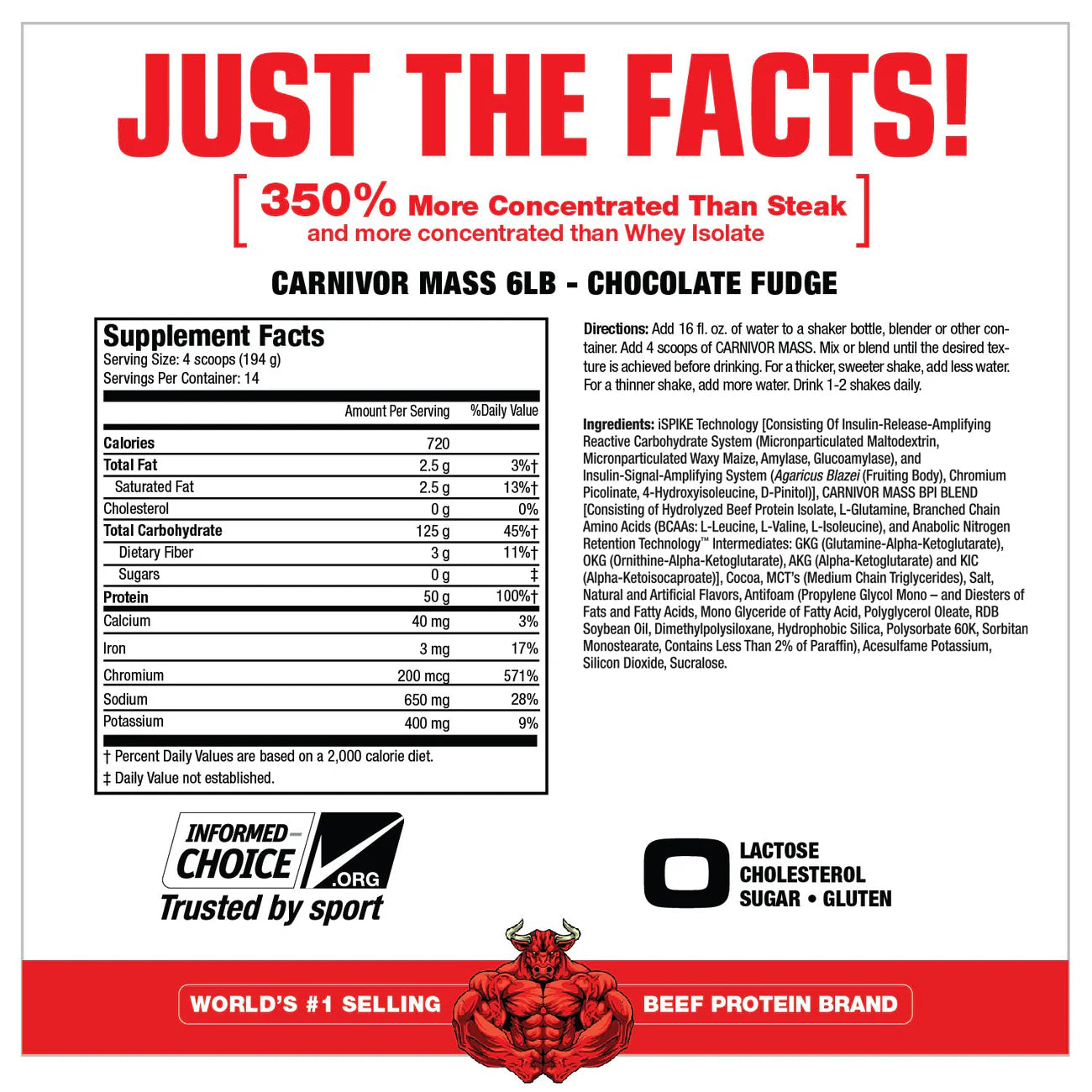 MUSCLEMEDS, CARNIVOR MASS 5.56LBS $49.99