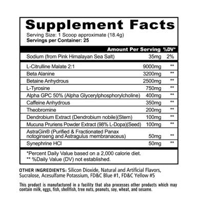 PANDA, PANDAMIC PRE-WORKOUT 25 SERVING