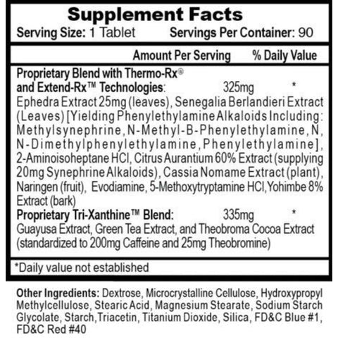 HI-TECH, LIPODRENE HARDCORE BLACK 90CT $39.99