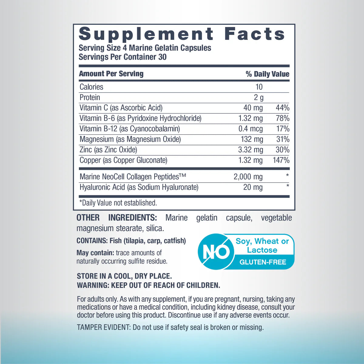 NEOCELL, MARINE COLLAGEN 120 FISH GELATIN CAPSULES $19.99