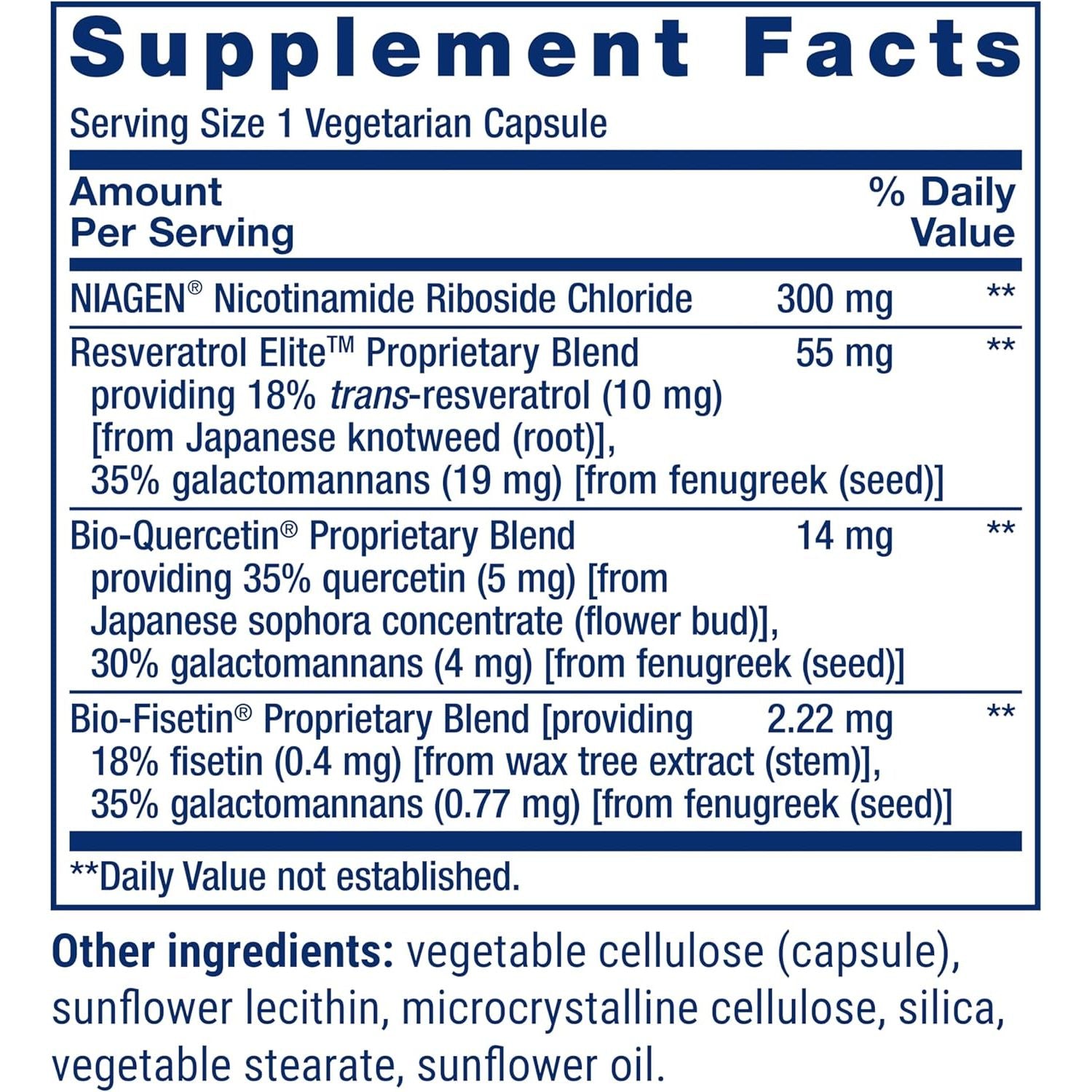 LIFE EXTENSION, NAD+ CELL REGENERATEOR & RESVERATROL ELITE 30 CAPSULES $39.99