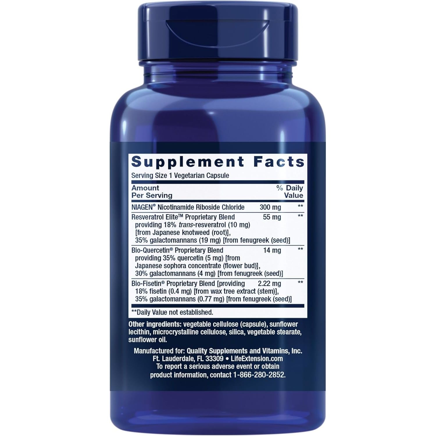 LIFE EXTENSION, NAD+ CELL REGENERATEOR & RESVERATROL ELITE 30 CAPSULES $39.99