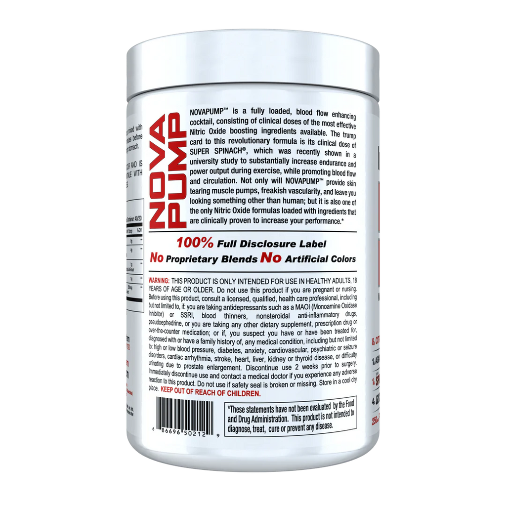 INNOVAPHARM, NOVA PUMP STIM FREE 40/20 SERVING $39.99
