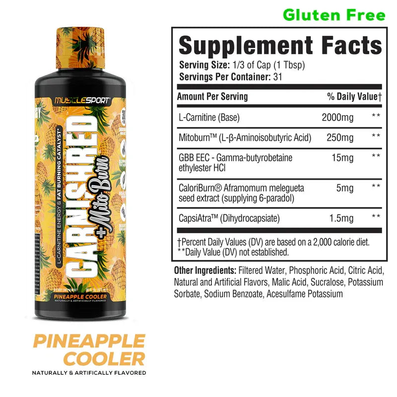 MUSCLE SPORT, CARNISHRED 16OZ $28.99
