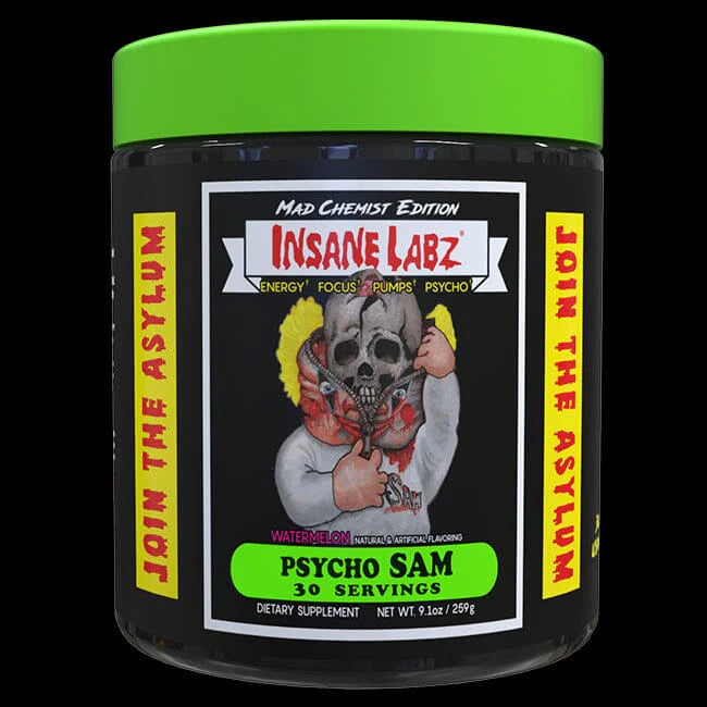 INSANE LABZ, PSYCHO SAM 30 SERVINGS $24.99