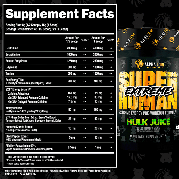 ALPHALION, SUPER HUMAN EXTREME 42/21 SERVING $39.99