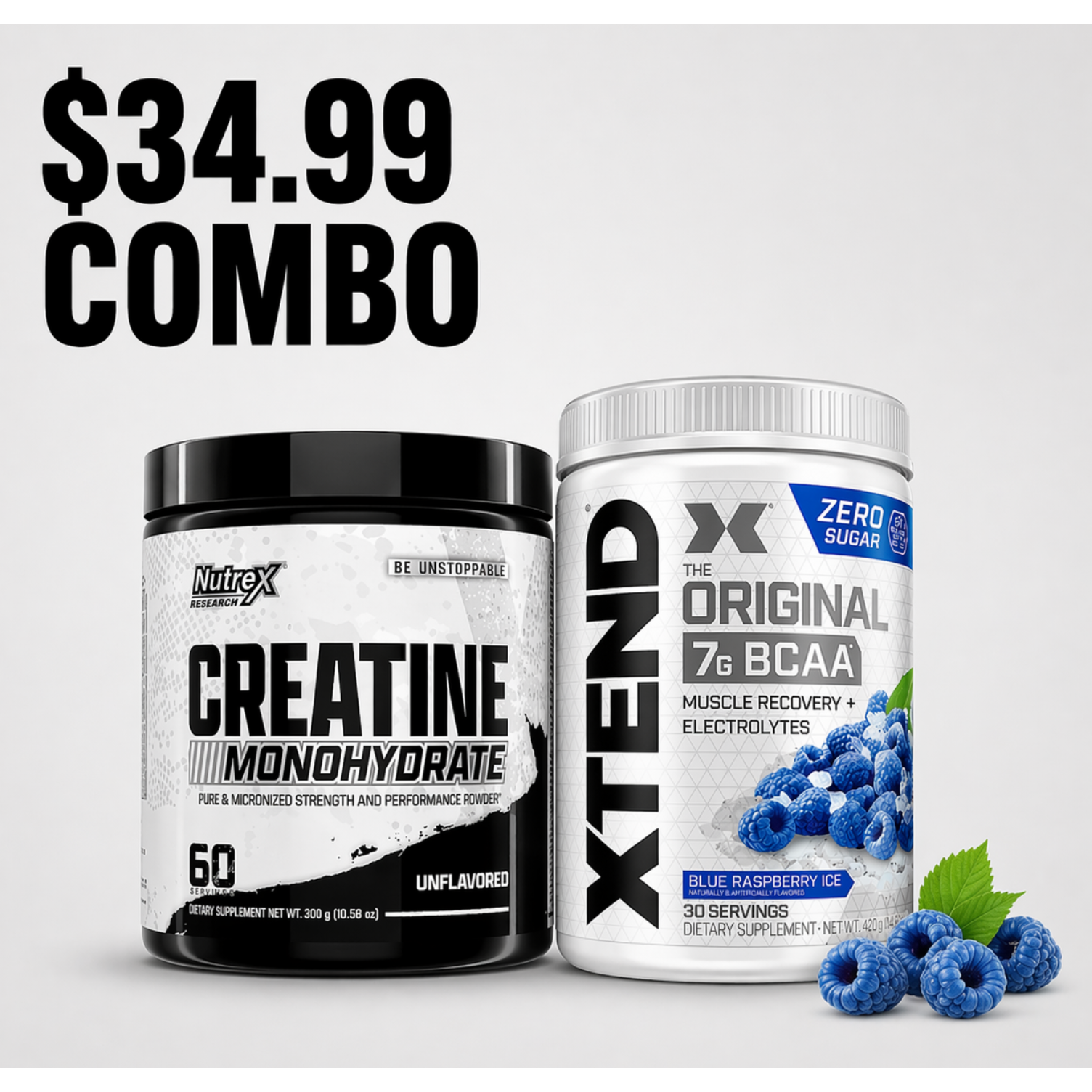 Muscle Booster Pack - NUTREX Creatine + XTEND BCAA $34.99