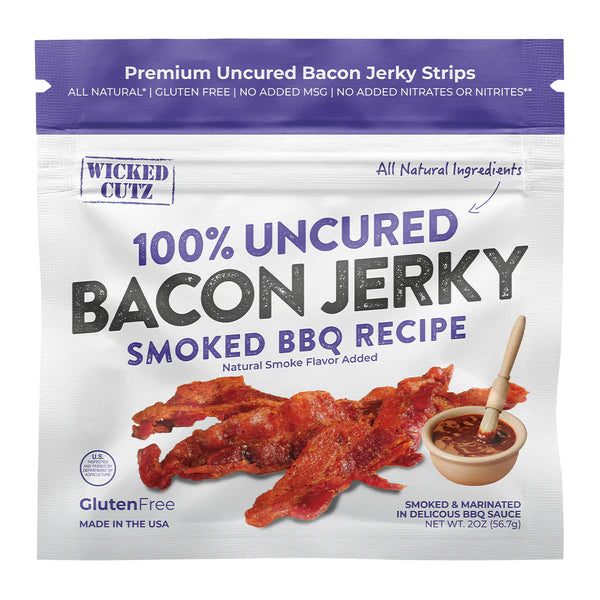 WICKED CUTZ, BACON JERKY BBQ 2OZ - $9.99