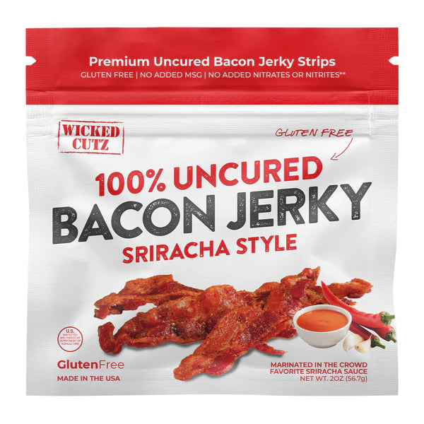 WICKED CUTZ, BACON JERKY SRIRACHA 2OZ - $9.99