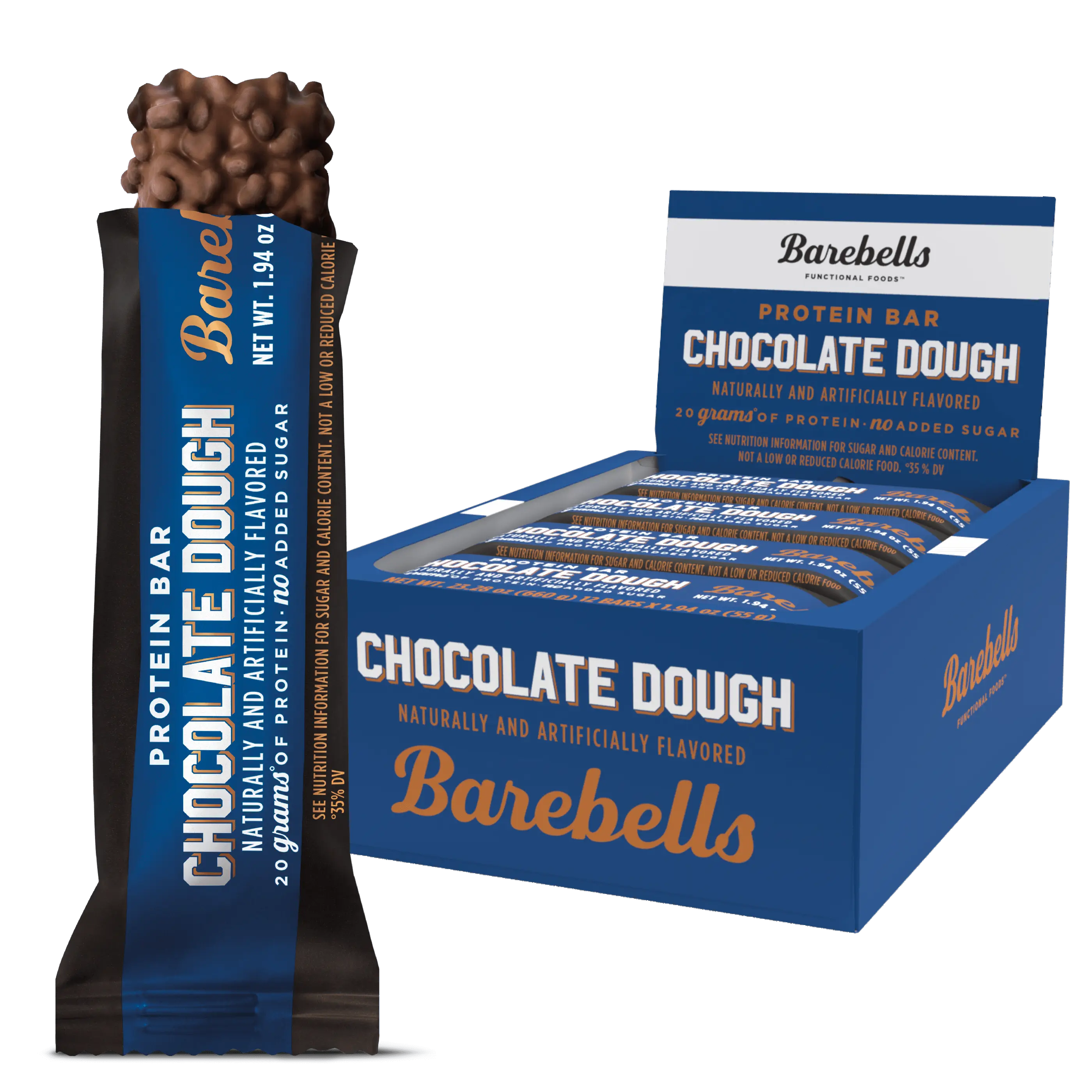 BAREBELLS, CHOCALTE DOUGH 12PACK $32.99