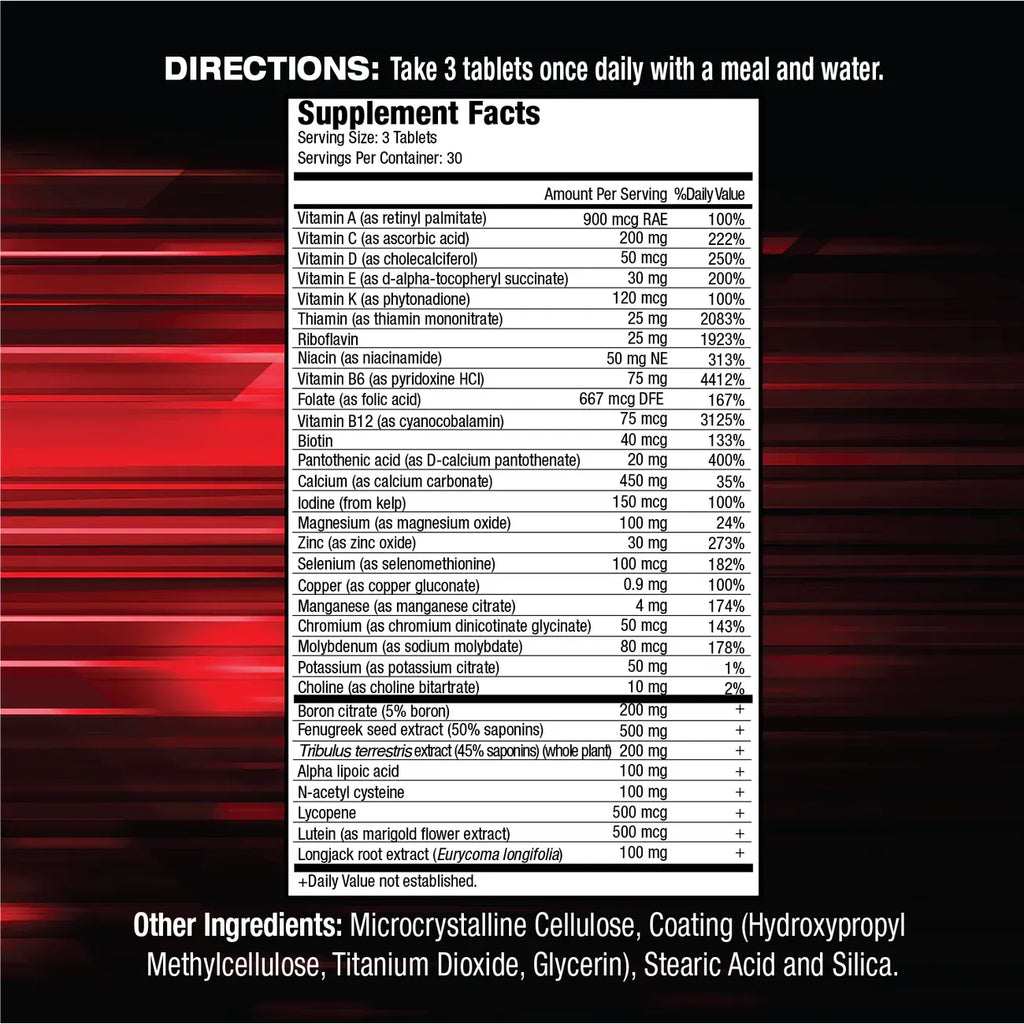 MUSCLEMEDS, VITAMIN T MULTI-VITAMIN 90TABLETS $19.99