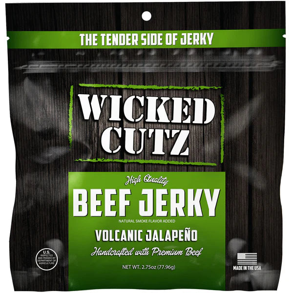 WICKED CUTZ, BEEF JERKY JALAPENO 2.75OZ $9.99