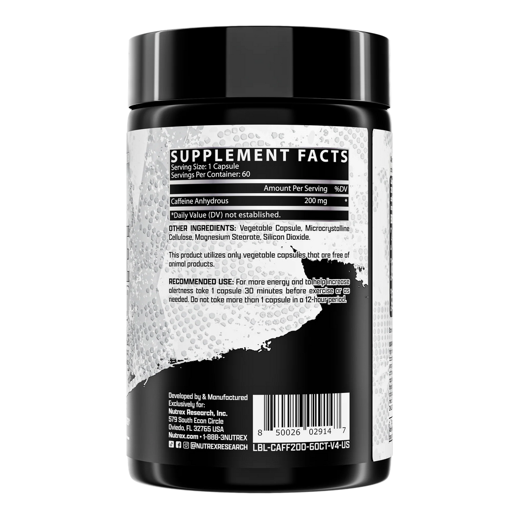 NUTREX, CAFFEINE 200MG $14.99