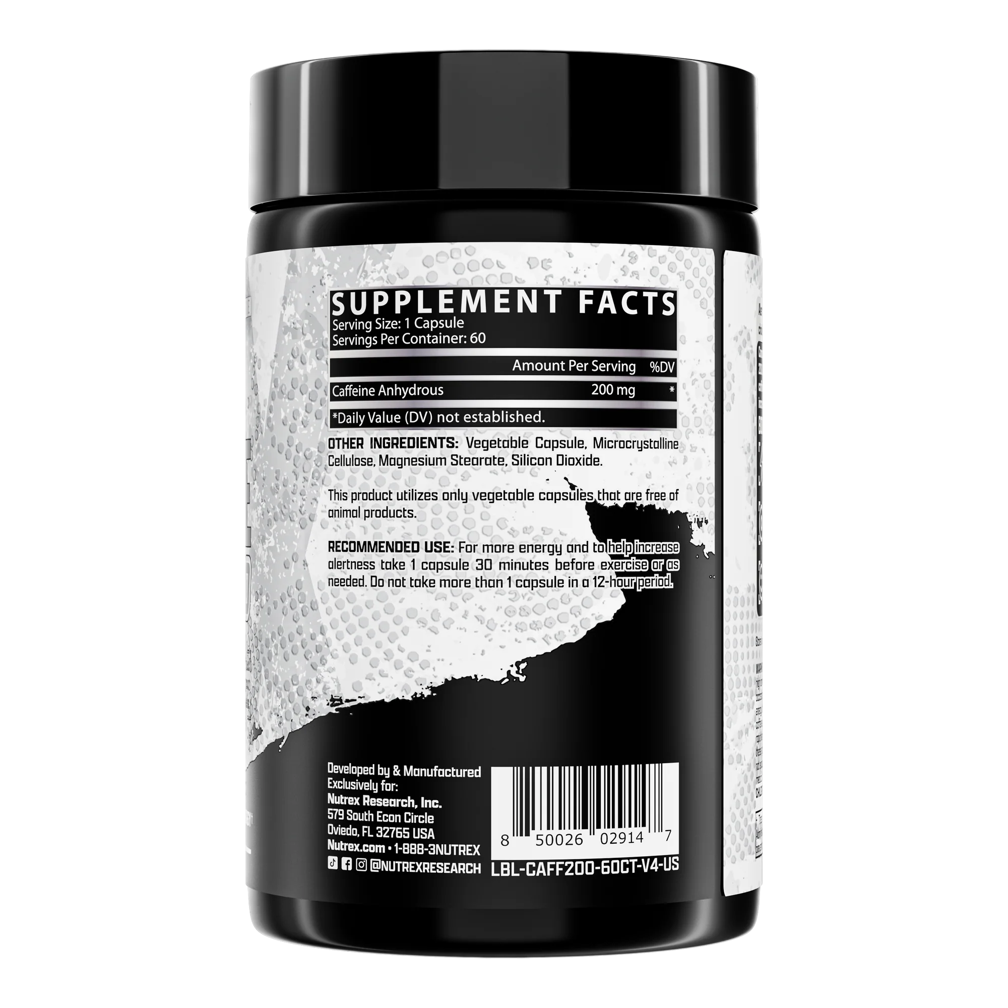 NUTREX, CAFFEINE 200MG $14.99