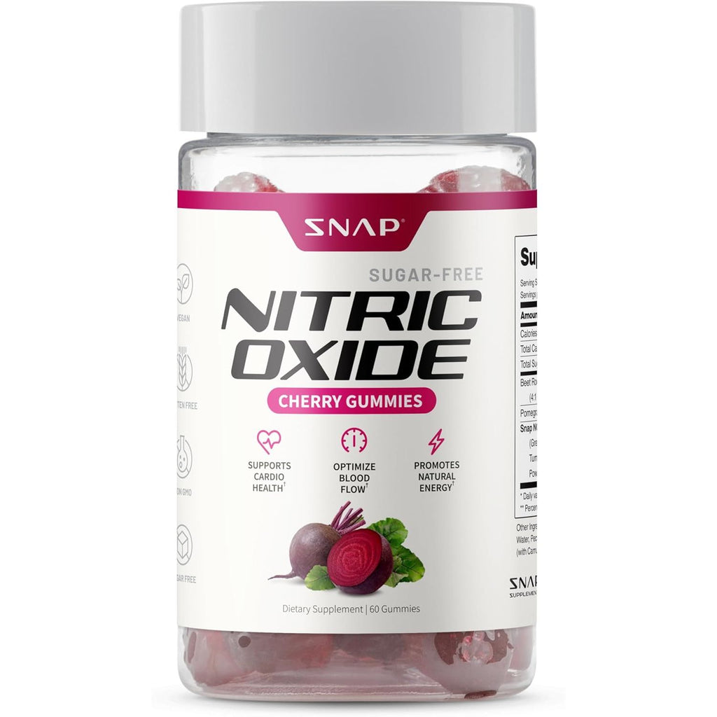 SNAP SUPPLEMENTS, NITRIX OXIDE 60 GUMMIES CHERRY $18.99