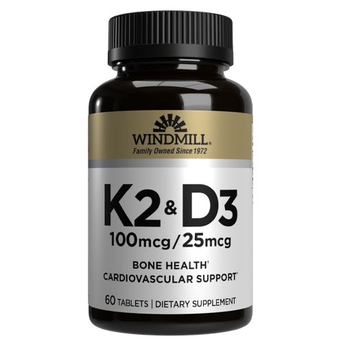 WINDMILL, K2 & D3 60 TABLETS $11.99