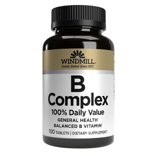 WINDMILL, B COMPLEX 100% VALUE 100TABLES $9.99
