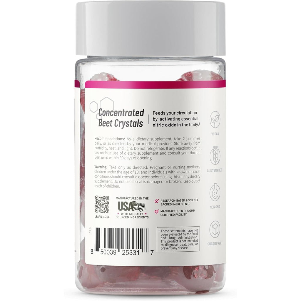 SNAP SUPPLEMENTS, NITRIX OXIDE 60 GUMMIES CHERRY $18.99