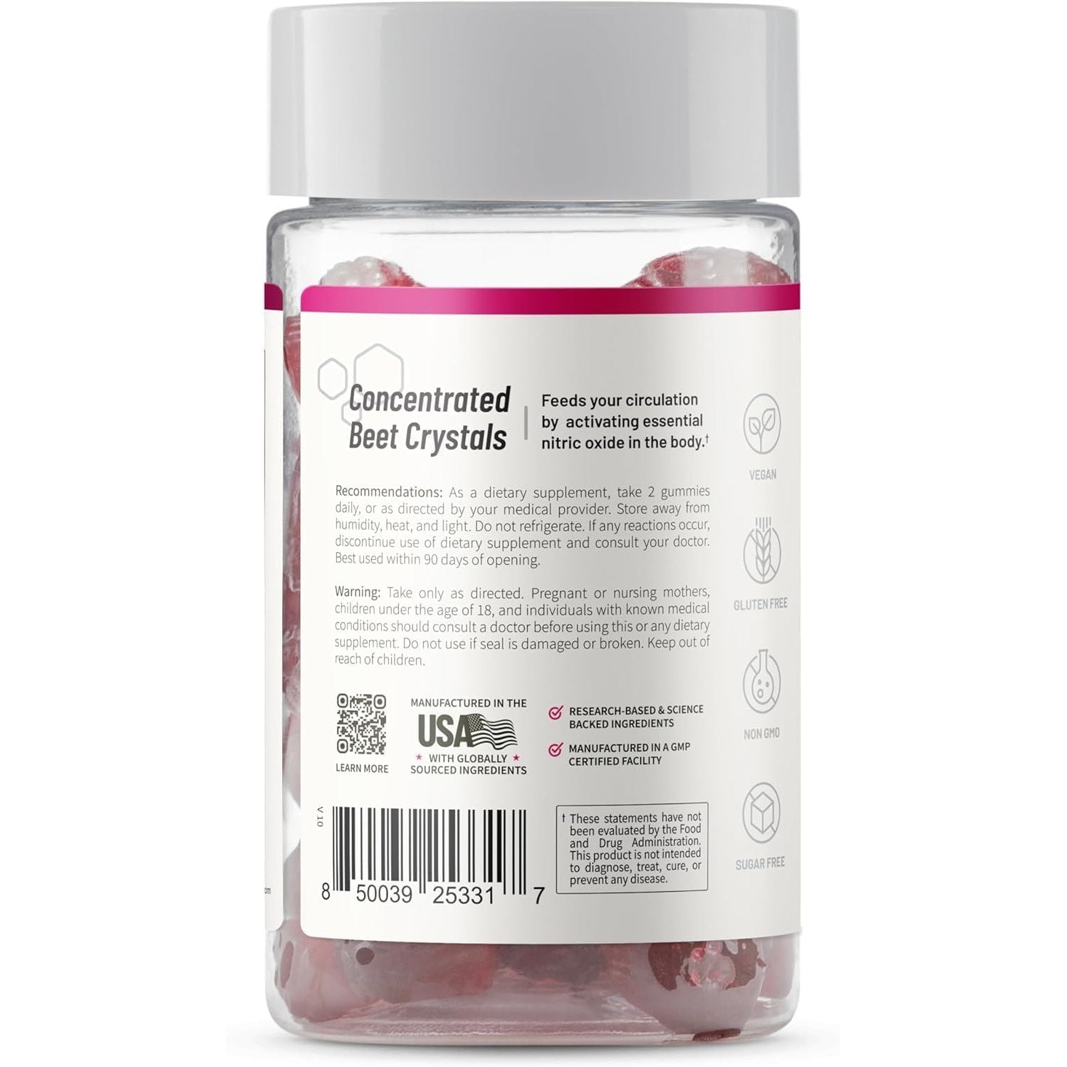 SNAP SUPPLEMENTS, NITRIX OXIDE 60 GUMMIES CHERRY $18.99