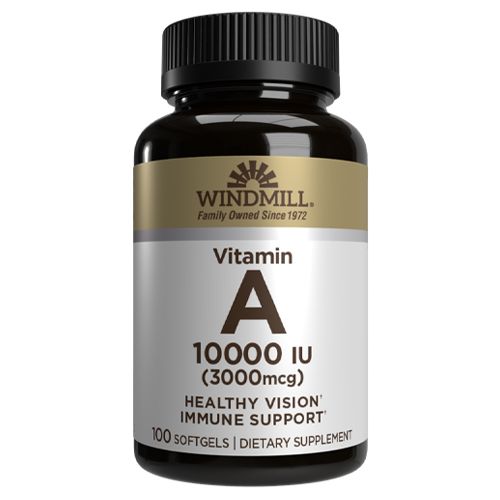 WINDMILL, VITAMIN A 10,000 IU 100GELS $7.99