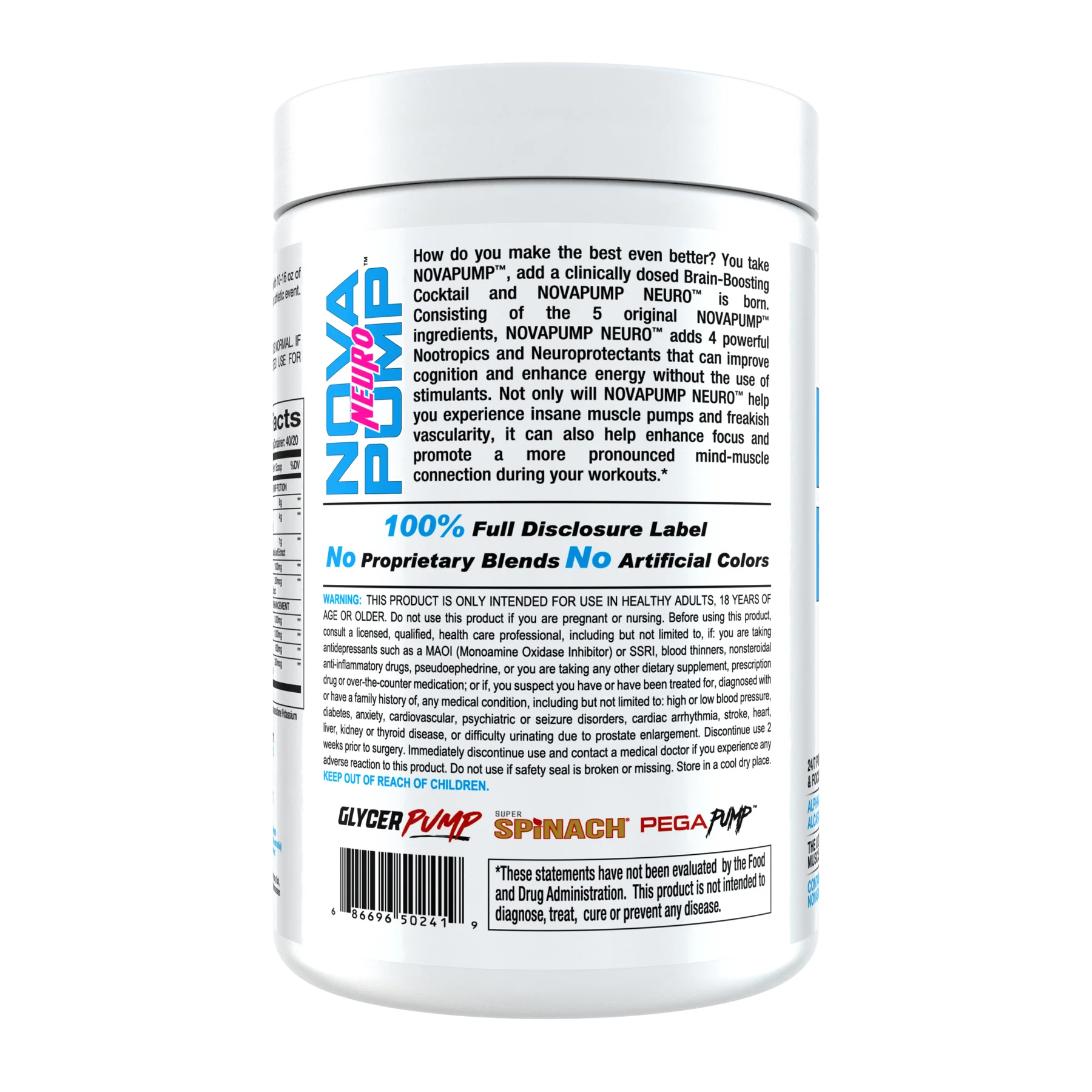 INNOVAPHARMA, NOVA PUMP NEURO STIM FREE 40/20SERVING $39.99