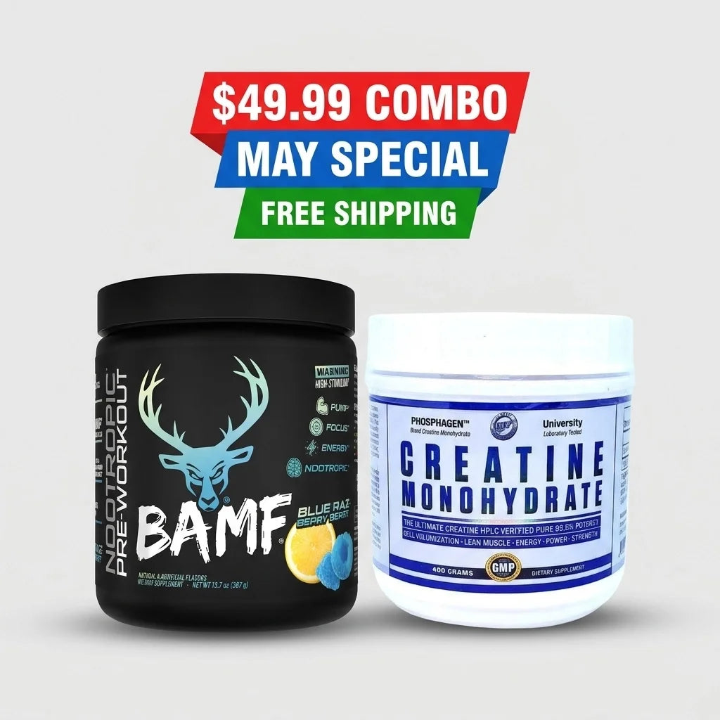 Performance Power Pack: BUCKED UP BAMF & HI-TECH CREATINE $49.99